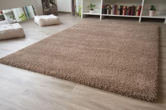 Hochflor Teppich Chamonix, Farbe: braun, Größe: 80x150 cm