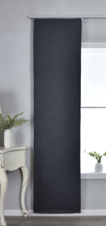 Gardinenbox Verdunkelungsvorhang, Klettband (1 St), verdunkelnd, Leinenbindung, 100% Black Out »München Dark« Paneelwagen