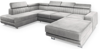 Masseno Ecksofa SIENA mit Schlaffunktion U-Form, Sofa mit Bettkasten