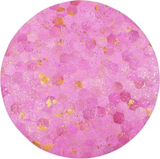 Teppich Kuhfell rosa ⌀ 140 cm Patchwork Kurzflor ZEYTIN