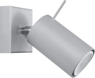 Wandleuchte, Grau, Stahl, Schwenkbarer Strahler