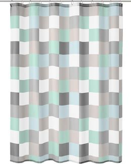 Kleine Wolke Duschvorhang Check Breite 180 cm (1-tlg), inklusive Duschvorhangringe