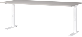 Germania Schreibtisch 7912-617, in Kaschmir/Weiß, me. höheneinst, 180 x 91 x 80 cm (BxHxT)