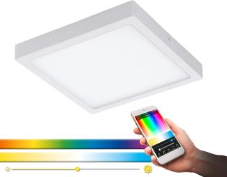 Eglo 96673 Smart Light FUEVA-C Aufbauleuchte 30x30 cm 2700-6500K dimmbar in weiß Connect Funktion