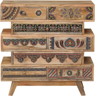 Marrakesch Orient & Mediterran Interior Kommode Kommode mit Schubladen aus Holz Orientalische Deko Schubladenkommode