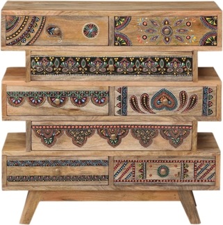 Marrakesch Orient & Mediterran Interior Kommode Kommode mit Schubladen aus Holz Orientalische Deko Schubladenkommode