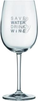 Vino Rotweinglas "save water drink wine" - Räder Design