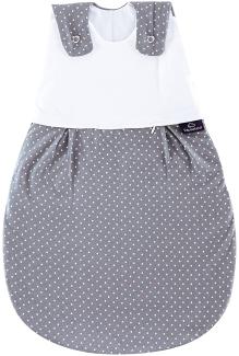 Träumeland Außenschlafsack LIEBMICH Pünktchen grau, Größe 80/86