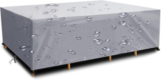 DKHLYB Abdeckung für Gartenmöbel Multi Größe Gartenmöbel Abdeckung 600D Oxford Gewebe Schutzhülle Wasserdicht Winddicht UV-Beständiges für Gartentische und Möbelsets Silber 120 x 90 x 75 cm