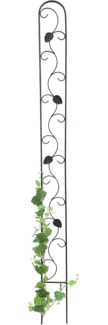DanDiBo Rankhilfe Metall Rankgitter 140 cm Schwarz Rankstab Kletterhilfe Bodenstecker 96249 Blumenhalter Ranksäule