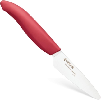 KYORA GEN COLOUR Schälmesser FK-075WH-RD Schälmesser mit extrem scharfer Keramikklinge für absolut präzise Schnitte. Grifffarbe rot. Klingenlänge: 7,5 cm