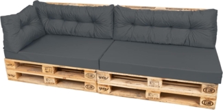 TexDeko Palettenkissen Set Modell: Comfort 5-TLG, Palettenkissen Set wasserabweisend, Premium Qualität, pflegeleicht