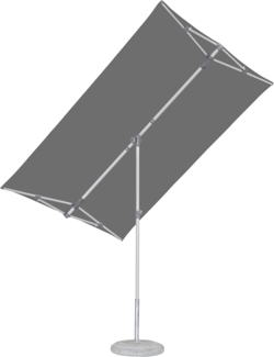 Suncomfort by Glatz Sonnenschirm Flex Roof, stone grey, 210x150 cm rechteckig, Gestell Aluminium, Bespannung Polyester, 5.3 kg