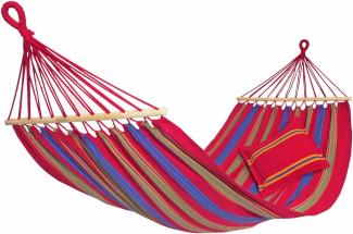 Amazonas Hängematte Aruba Cayenne wetterfest und UV-beständig 210x120 cm bis 180kg merhfarbig