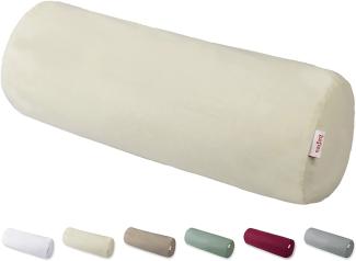 Nackenrollen Bezug ca. 15x40 cm Jersey saatpearl-beige beties "BasicSoft"