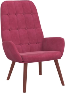 vidaXL Relaxsessel Weinrot Samt 4102637
