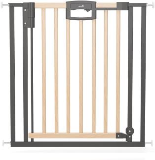 Geuther Türschutzgitter 'Easylock Plus' zum Klemmen für Öffnungen, Holz/ Metall, Natur/ Schwarz, 224,5 cm - 232,5 cm