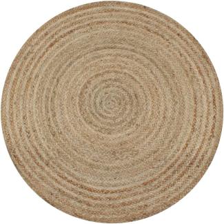 vidaXL Teppich Jute Geflochten 90 cm Rund 245336