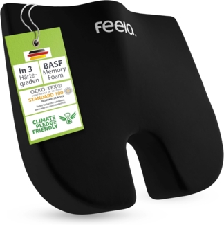 feela Sitzkissen Orthopädisches Keilkissen – fördert aufrechtes & gesundes Sitzen, Ideal fürs Büro & Homeoffice – entlastet Rücken & verbessert Haltung