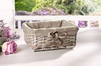 Füllkorb Blümchen Box Aufbewahrungskorb Schale Korb Flechtkorb Aufbewahrung 22cm