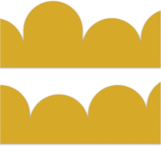 Yabaduu Bordüre 15x200 cm für Kinderzimmer Babyzimmer Deko im Skandi Look Scandi Aufkleber Wandbordüre Wandtattoo für Kinder Mädchen Junge Y034 (Senf)