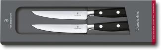 Victorinox Grand Maitre 2er Set Steakmesser, 12 cm Klinge, Rostfrei, Edelstahl, Spülmaschinengeeignet