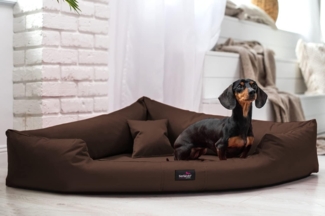 TRIVIA Orthopädisches Hundebett Dreieckbett - 120x120cm, 01 Braun