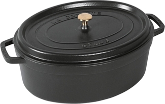STAUB Cocotte oval 37cm Gartopf Bräter schwarz