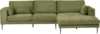 Ecksofa FLAM Stoff Grün Linksseitig