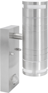 SSC-LUXon LED Außen-Wandleuchte Wandleuchte up & down, Daemmerungs- und Bewegungssensor PIR IP44, Warmweiß