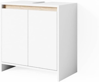 Waschbeckenunterschrank Emma Weiß/Sonoma 58 x 60 cm Vicco