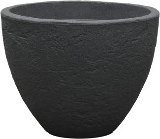 Dehner Pflanztopf Stone, 50 cm, Höhe circa 39 cm, Kunststoff, anthrazit