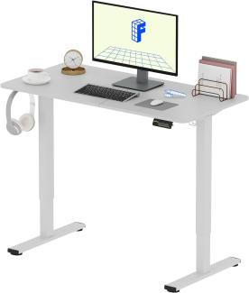 FLEXISPOT Elektrischer Höhenverstellbarer Schreibtisch 120 x 60 cm, Ergonomischer Tischplatte, Steh-Sitz Tisch Computertisch, einfache Montage, Adjustable Desk(weiß)