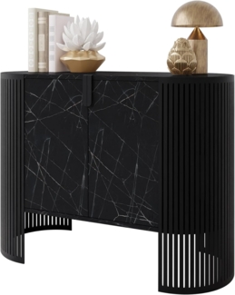 Kommode Fahugin (Farbe: Schwarz / Black Pietra Grigia)