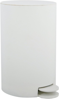 MSV Kosmetikeimer Osaki Mülleimer Treteimer Abfalleimer - 3 Liter – mit herausnehmbaren Inneneimer - Weiß