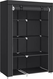 SONGMICS 'RYG085B02' Stoffschrank mit 6 Ablagen, schwarz, 45 x 105 x 168 cm