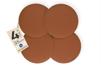 sunnypillow Stuhlkissen 4er Set Stuhlkissen aus Filz rund Ø 36cm