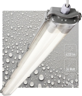 LED Wannenleuchte - 2x18W 120cm 4320lm 4000K IP65 ""