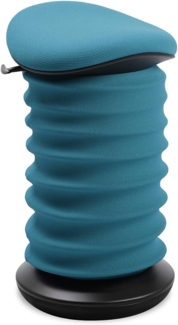 TOPSTAR Sitness 4D AGR-Zertifiziert Dynamischer Sitzhocker schwarz Petrol - ergonomischer Bürohocker - höhenverstellbar - stärkt den Rücken - entlastet die Bandscheiben