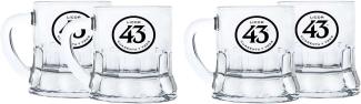 Licor 43 Minibeer Acryl Glas 4er Set Shotglas Pinnchen Likör Liquor 43er KUNSTSTOFF