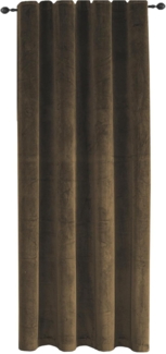 Haus und Deko Gardine Vorhang Kräuselband Verdunkelung 300x245 cm Samt weich blickdicht (1 St), Kräuselband, Polyester