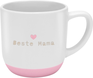 GRUSS & CO Tasse mit Garvur "Beste Mama" | Steinzeug, 40 cl, mehrfarbig | Geschenk Mama, Muttertag, Geburtstag | 48988