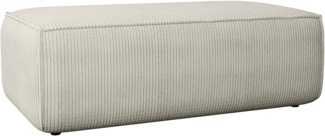 Vente-unique - Hocker - Cord - Beige - AMELIA