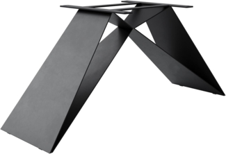 V-Gestell Flachstahl Metall Schwarz für Tischplatten ab 200 cm