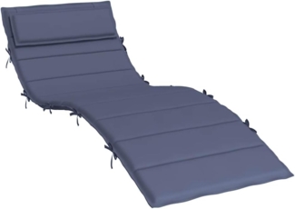 vidaXL Sonnenliegen-Auflage Marineblau 180x60x4 cm Oxford-Gewebe 379256