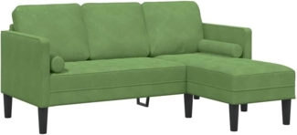 vidaXL Sofa Set Hellgrün 173 x 131 x 67 cm Samt 42001928