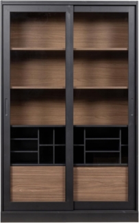 Vitrine James Schwarz aus Kiefernholz