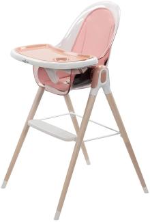 Engel & Storch 2in1 Babyhochstuhl ARTO Kinderhochstuhl Babystuhl Hochstuhl Essstuhl Kombihochstuhl - Transparent Pink