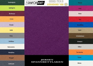 EXKLUSIV HEIMTEXTIL Jersey Spannbettlaken 120 x 200 cm Lila 100% Baumwolle Öko - Tex Zertifiziert Bed-Sheet Bettlaken Spannbetttuch