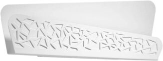 Flurleuchte, 2 flammig, Muster, Stahl, weiß, H 15cm